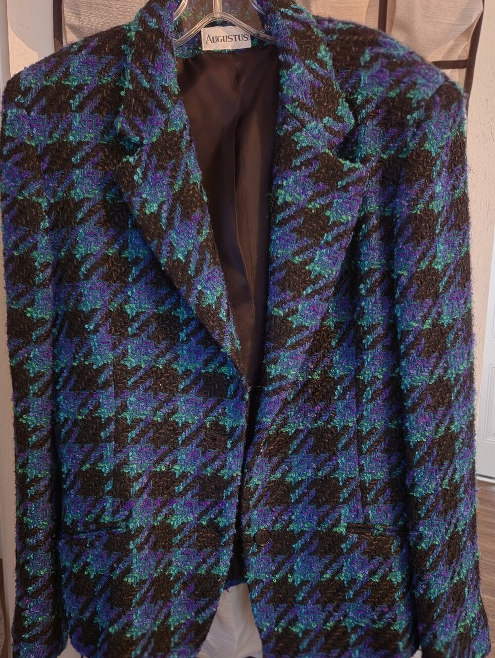 Vintage Augustus 45% Mohair Wool Blazer Women's 12 NWT Made USA Never Worn
